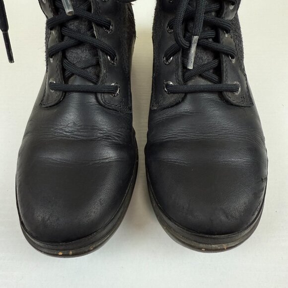UGG Kesey Leather Sheepskin Waterproof Gray Black Boots S/N 1005264 - Picture 4 of 13